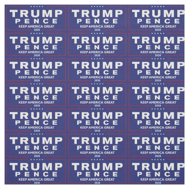 Trump & Pence Behålla America Underbar 2020, ZSSG Tyg (Provkarta)