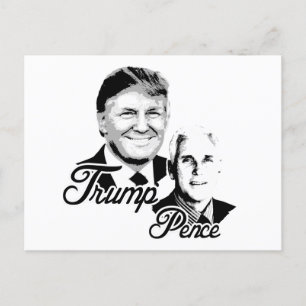Trump Pence - Busts - - - Vykort