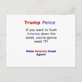 Trump Pence-fonen Meme Val 2016 Vykort