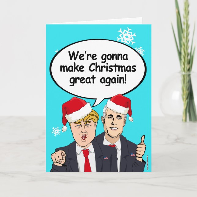 Trump Pence-julkort - vi ska göra Chri Helgkort (Framsida)