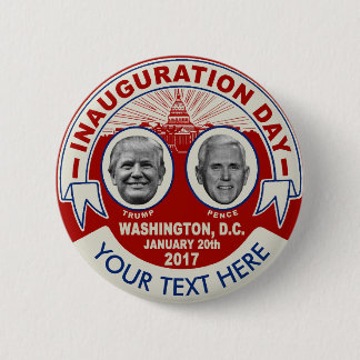 Trump Pence Lägg Till Din Egen Slogan Invigningsda Knapp