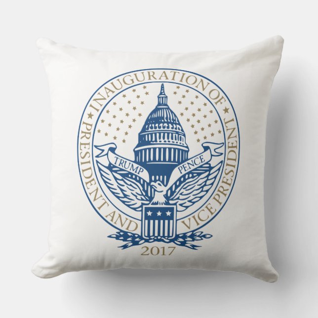Trump Pence President Inaugural Logotyp Inaugurati Kudde (Framsida)