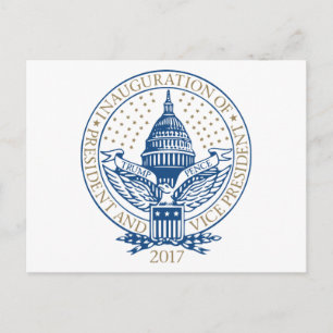 Trump Pence President Inaugural Logotyp Inaugurati Vykort