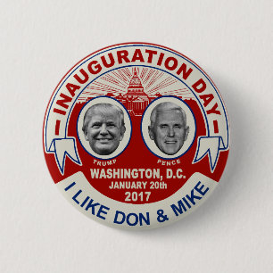 Trump Pence Retro-stil Inaugurationsdags-souvenir Knapp
