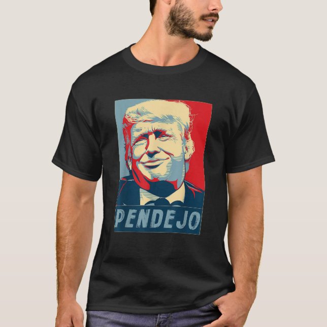 Trump Pendejo Inte min president Impeach T Shirt (Framsida)
