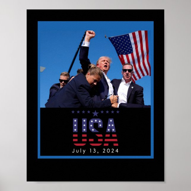 Trump Pennsylvania Rally Shooting 2024 Poster (Framsidan)