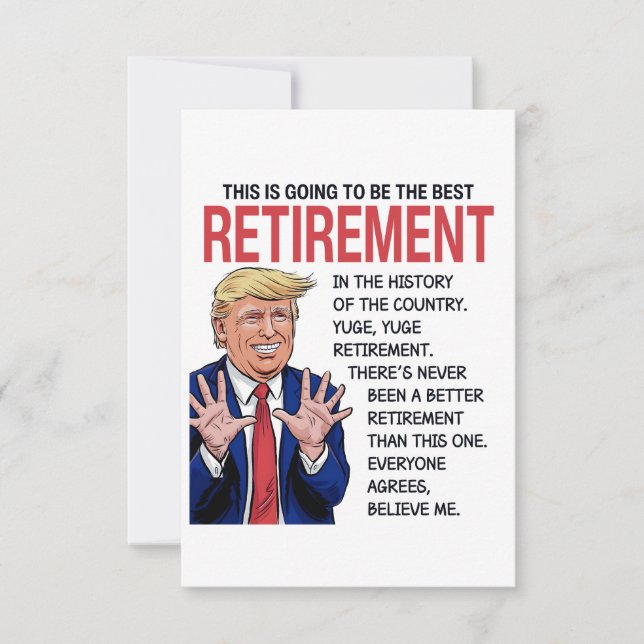 Trump Pension Hälsning Kort (Framsida)