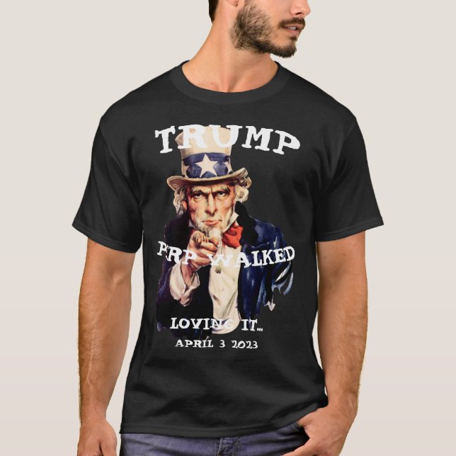 Trump Perp Gick 2023 Tisdag Uncle Sam T Shirt (Framsida)