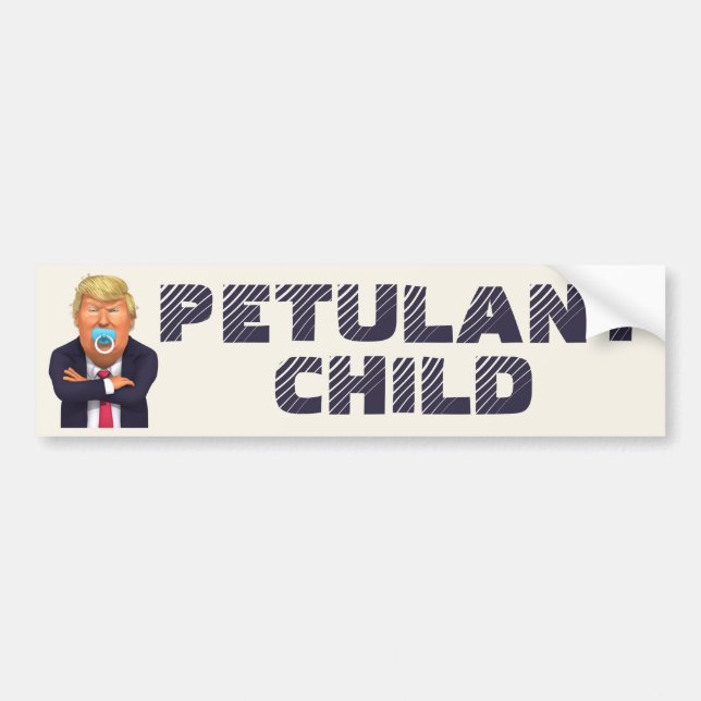 Trump - Petulant Child Bildekal (Framsidan)