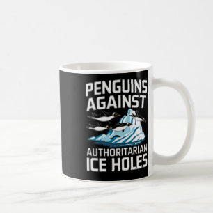 Trump Pingviner Mot Auktoritära Ishål Sta Kaffemugg