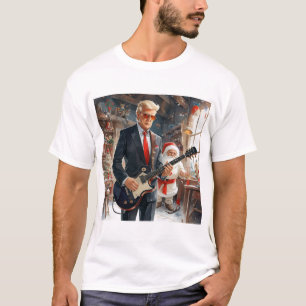 Trump Play Electric Guitar JULTOMTEN workshop T Shirt