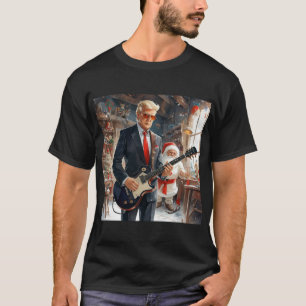 Trump Play Electric Guitar JULTOMTEN workshop T Shirt
