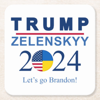 Trump policy satire underlägg papper kvadrat