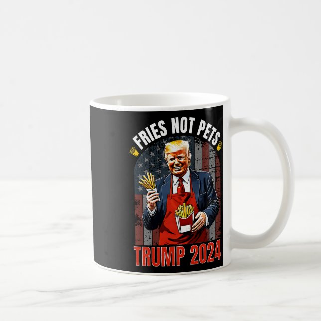 Trump pommes frites inte husdjur 2025 gör pommes f kaffemugg (Höger)