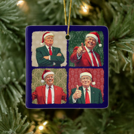 Trump Pop Art Julgranskula Patriotisk