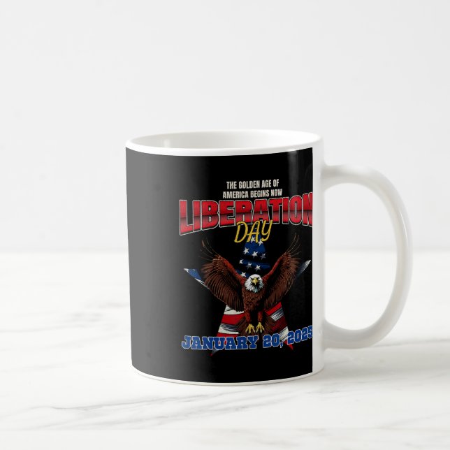 Trump Potus 47:e förklarar 1202025 Befrielsedagen  Kaffemugg (Höger)