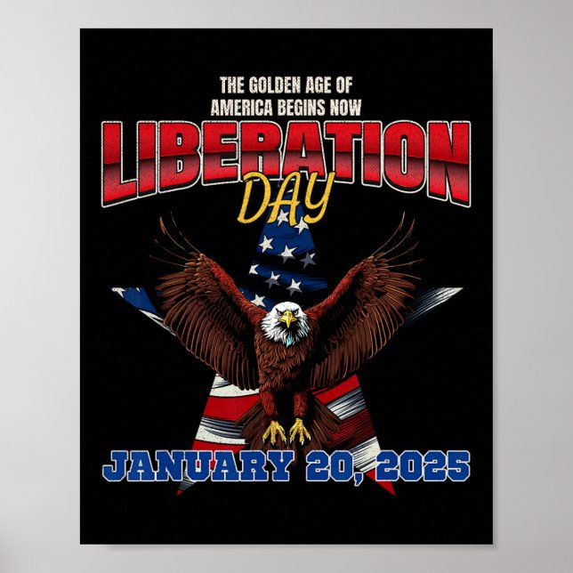 Trump Potus 47:e förklarar 125 Befrielsedagen  Poster (Framsidan)