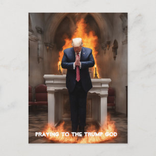 Trump Prays i en kyrka Vykort