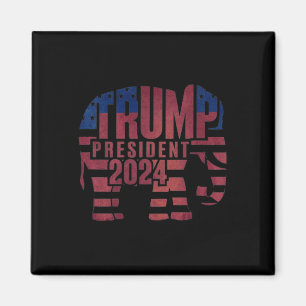 Trump President 2024 Elefant Republikan Magnet
