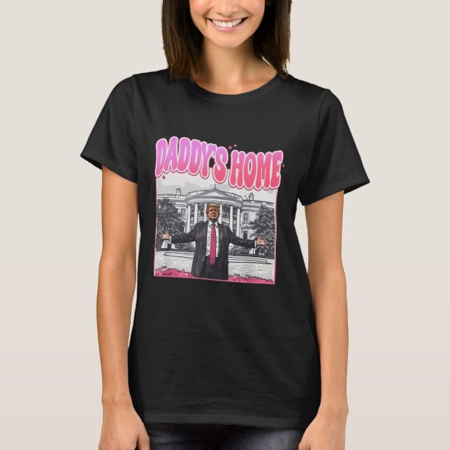 Trump President 2024 Tee Funny Pappor Home Trump (Framsida)