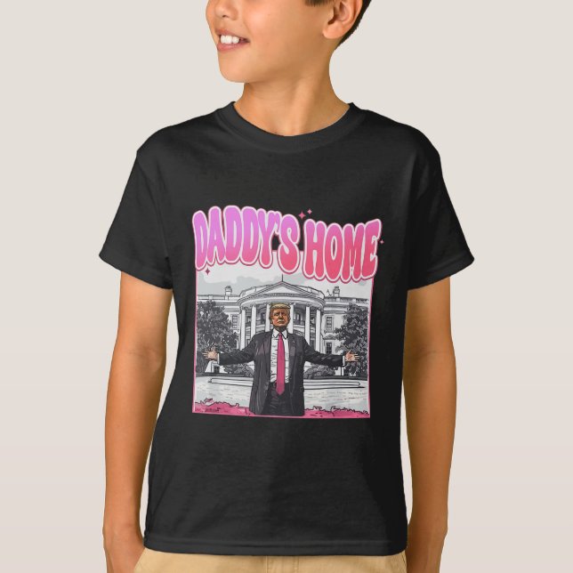 Trump President 2024 Tee Funny Pappor Home Trump (Framsida)