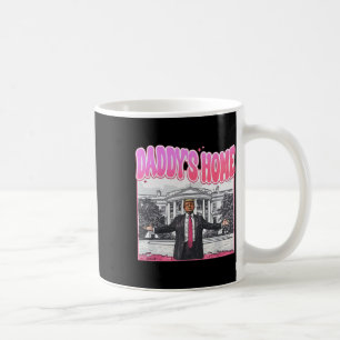 Trump President 2025 T-shirt Rolig Pappa är hemma  Kaffemugg