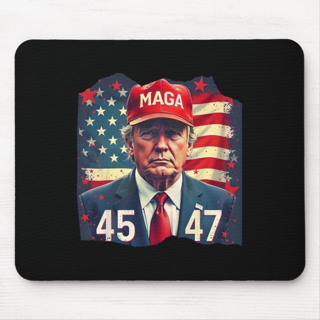 Trump President 45-47 Mega Us Flagga Musmatta (Framsidan)