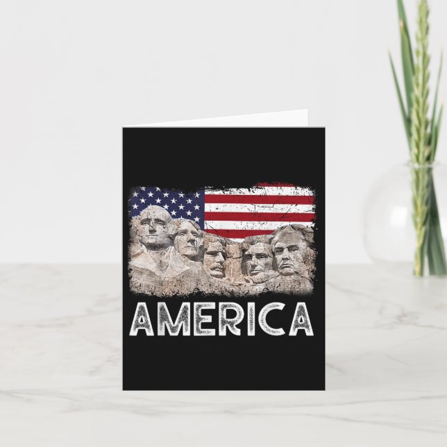 Trump President 45:e Rushmore Mount American Flagg Kort (Framsida)