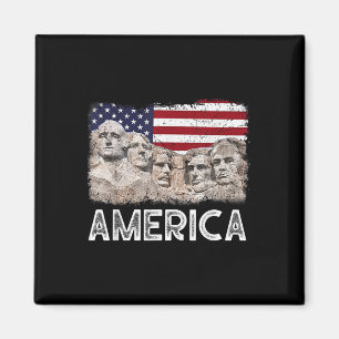 Trump President 45:e Rushmore Mount American Flagg Magnet