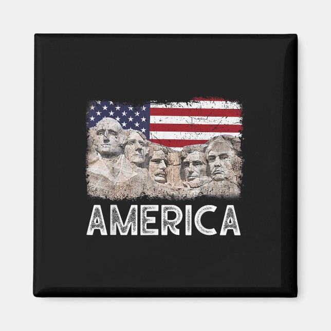 Trump President 45:e Rushmore Mount American Flagg Magnet (Framsidan)