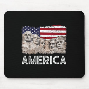 Trump President 45:e Rushmore Mount American Flagg Musmatta