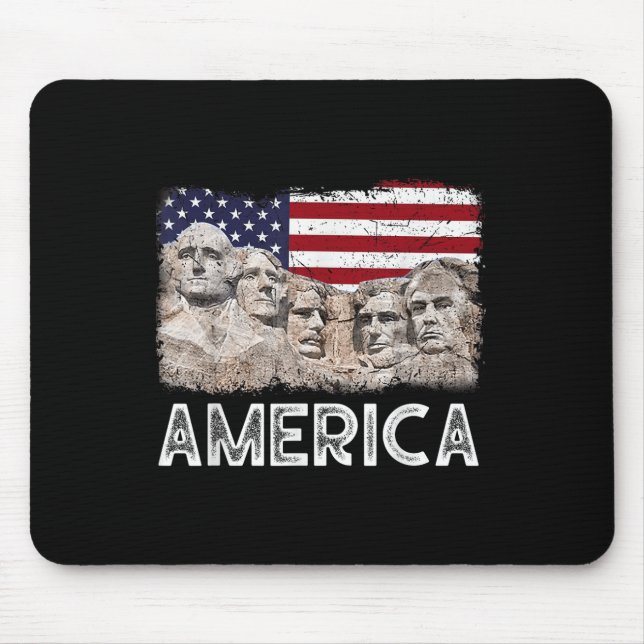 Trump President 45:e Rushmore Mount American Flagg Musmatta (Framsidan)
