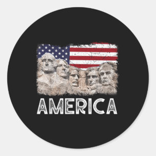 Trump President 45:e Rushmore Mount American Flagg Runt Klistermärke