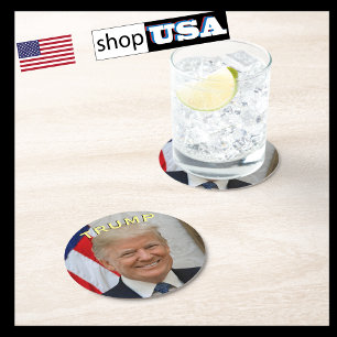 Trump President 45 Epic Roligt Fantastisk Underlägg Papper Rund