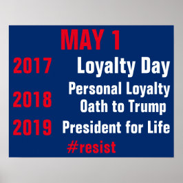 Trump President for Life Resistst Persist Protest Poster