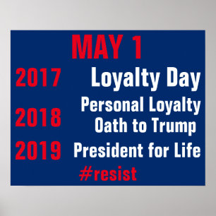 Trump President for Life Resistst Persist Protest Poster