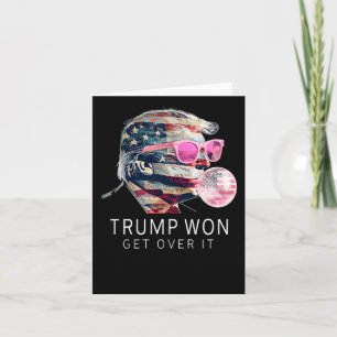 Trump President Funny Rosa with American Flagga In Kort