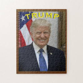 Trump President Porträtt Smiling Jigszle Puzzle Pussel