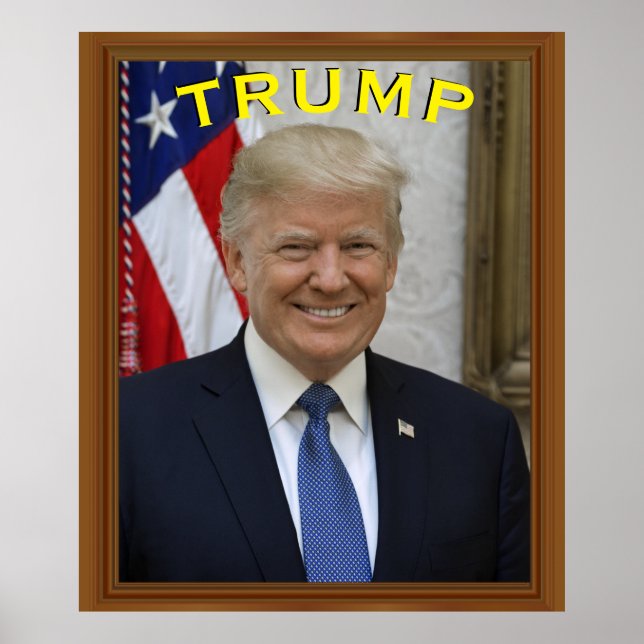 Trump President Porträtt 🇺 🇸 😁 Smilning Poster (Framsidan)