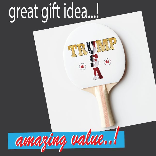 Trump Presidenten 💪 Guld Pingisracket (Skapare uppladdad)