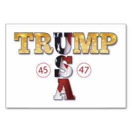 Trump Presidenten 💪 Guld USA Bordsnummer