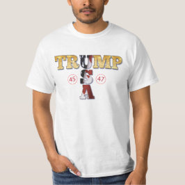 Trump Presidenten 💪 Guld USA T Shirt