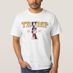 Trump Presidenten 💪 Guld USA T Shirt