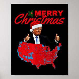 Trump Presidentvalresultat Karta Funny Chri Poster