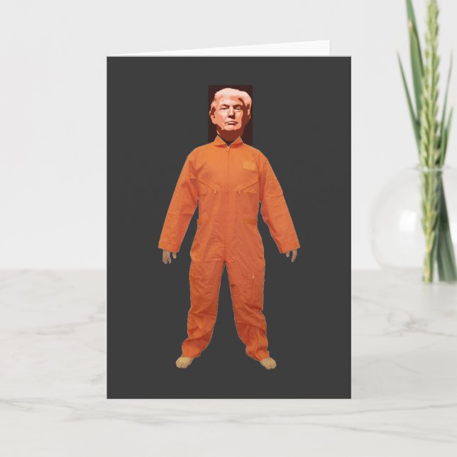Trump Prisoner Greeting Card Tack Kort (Framsida)