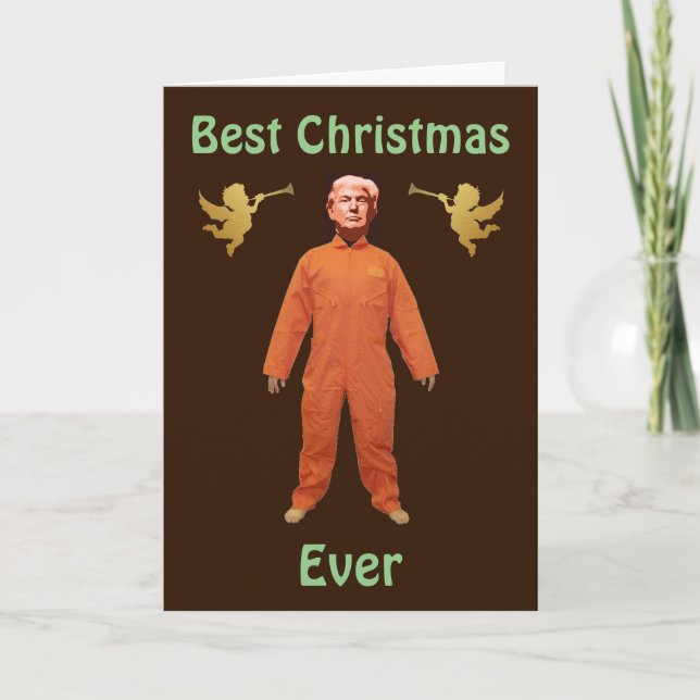 Trump Prisoner Greeting Card Tack Kort (Framsida)