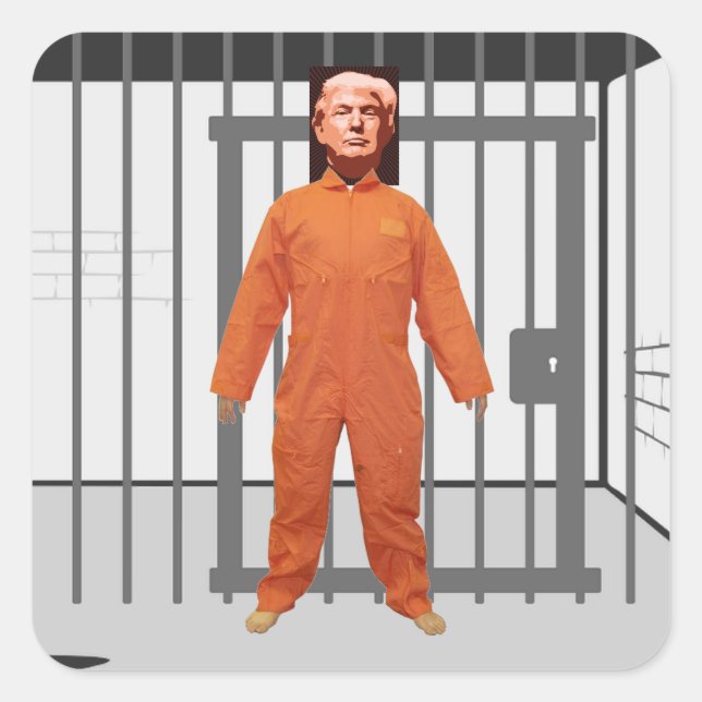Trump Prisoner Sticker Fyrkantigt Klistermärke (Framsida)