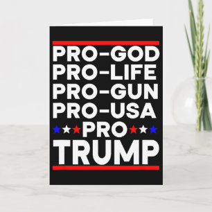 Trump Pro Gun Pro Liv Pro Gud Pro Usa Republikan  Kort