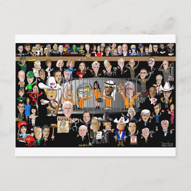 Trump Pros och Cons Vykort (Framsida)