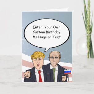 Trump Putin Birthday Card - Anpassa ditt meddeland Kort